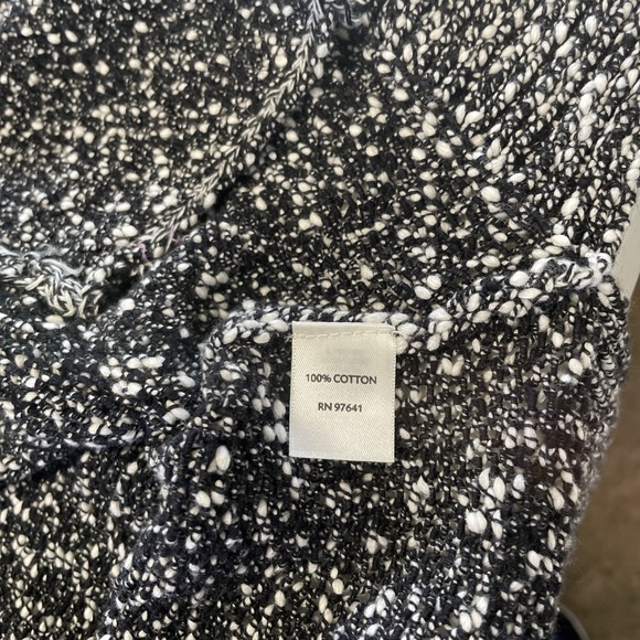 J. Jill Women's Long Cardigan XL with Button Black White Marble Size Small - Picture 8 of 9